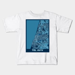 Tel Aviv - Israel Peace City Map Kids T-Shirt